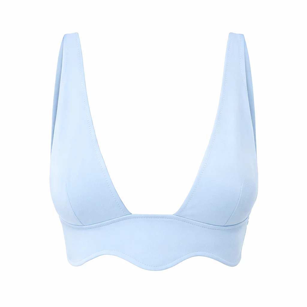 Góra od bikini Bardot Błękitna - Image 8